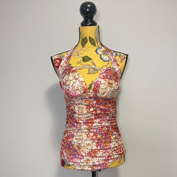 Sunseeker Australia One Piece Sunny Summer Floral Swimsuit Size 12 - Picture 1 of 14